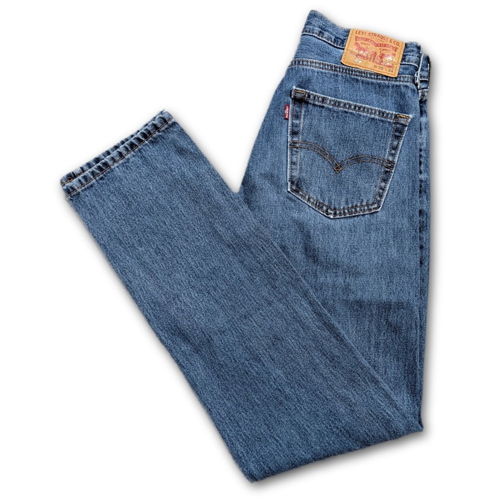 Levi's Mens Jeans 505 Blue 30x34 Straight Denim Regular Medium W30